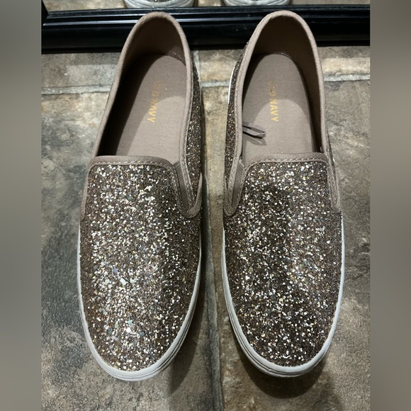 ✨GOLD GLITTER SLIP-ONS✨ - Picture 3 of 5